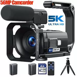 UHD 5K Videokamera Camcorder 56MP WiFi IR Nachtsicht Vlogging Kamera für Youtube - Bild 1 von 10