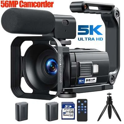 UHD 5K Videokamera Camcorder 56MP WiFi IR Nachtsicht Vlogging Kamera für Youtube - Bild 1 von 4