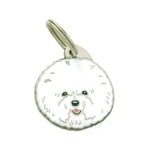Dog name ID Tag, Bichon frise, Engraved, Personalized, Handmade, Charm - Picture 1 of 6
