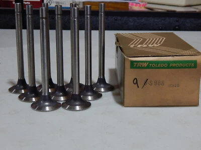 TRW S988 EXH VÁLVULAS OEM #838717 1938-1949 CHEVY, GMC, 216, 228, 248 ENGS SET 9 Foto 1 de 4