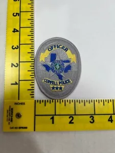 Officer Coppell Police Department Texas TX Silver Badge Patch - Picture 1 of 1