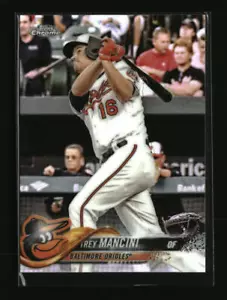 2018 Topps Chrome Refractor Trey Mancini #142 Baltimore Orioles - Picture 1 of 2