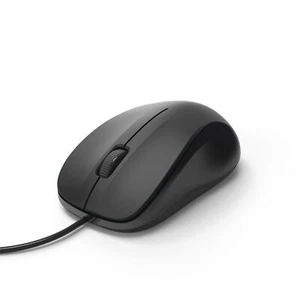 Hama Computer Maus MC-300 Optisch Leise 3-Tasten USB Kabel 1,8m 1200 DPI Schwarz - Bild 1 von 2