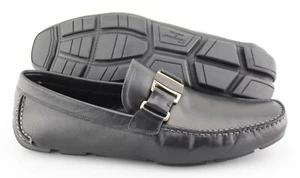 Mocasines de cuero negro Salvatore Ferragamo 'Sardegna' para hombre talla US 10,5 - 2E - Imagen 1 de 6