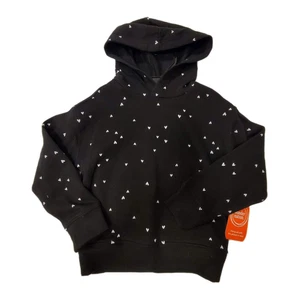 Wonder Nation Kids Fleece Hoodie Black With Hearts M 7/8 - Picture 1 of 1