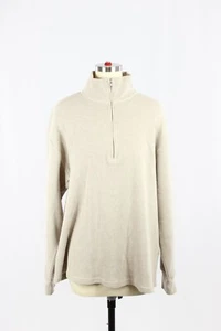Top Aritzia WILFRED FREE Loft Algodón Topo Tejido Gofre Gran Tamaño 1/4 Cremallera, Talla M - Imagen 1 de 15