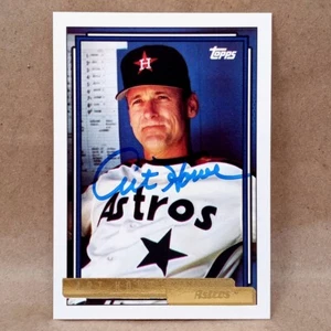 Tarjeta firmada por Art Howe Topps Gold #729 1992 autógrafo de los Astros de Houston - Imagen 1 de 3