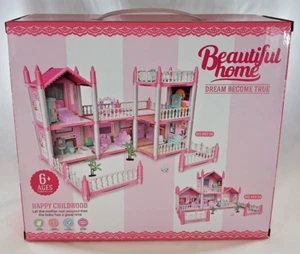Beautiful Home Doll House kit 4 Rooms with lights - Picture 1 of 8