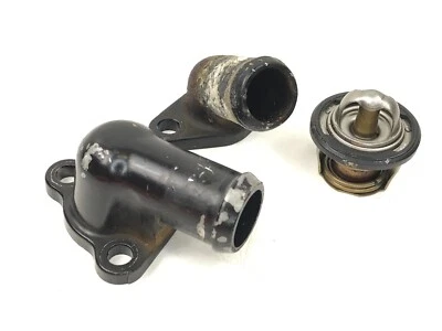 01 Kawasaki KLR250 KLR 250 Engine Cylinder Water Joint Elbow Neck Thermostat 4-I - Image 1 of 4