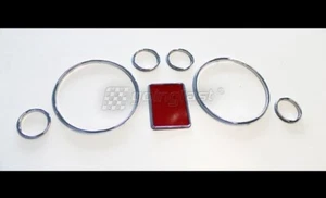Audi-A4 S4 B5 A6 RS6 C5 Euro Chrome Speedometer Gauge Dash Dial Rings Bezel Trim - Bild 1 von 1