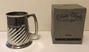 Edwin Blyde & Co Ltd Pewter Tankard Fluted Design 1 Pint - Picture 1 of 4