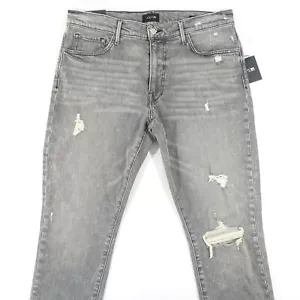 JOES JEANS Verblichen Grau 31 Zerrissen Schnitt Der Dekan Kinetisches Slim Neue - Bild 1 von 12