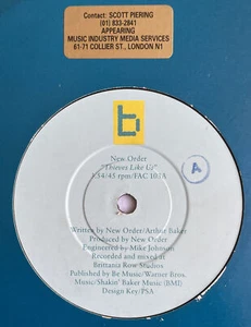 NEW ORDER -Thieves Like Us- Rare UK Promo 7" + Rare Plugger Stickered Sleeve - Picture 1 of 4