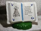 Open Bible Book Ceramic Trust in the Lord Figure Base Stand Proverbs 3 : 5 - 6