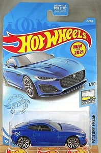 2021 Hot Wheels #25 Factory Fresh 1/10 2020 JAGUAR F-TYPE Blue w/Chrome 10 Spoke - Picture 1 of 5