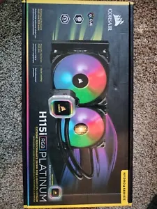 Corsair Hydro Series H115i RGB Platinum 280mm Liqid CPU Cooler for AMD and Intel - Picture 1 of 15