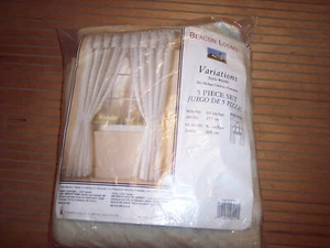 BEACON LOOMS 5 PIECE CURTAIN SET 60" X 81" NEW WHITE FREE S/H - Bild 1 von 4