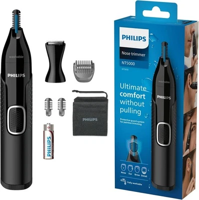 PHILIPS CONSUMER LIFESTYLE B.V. Series NT5650/16 5000 Battery-Operated Nose, Ear and Eyebrow Trimmer OPEN BOX