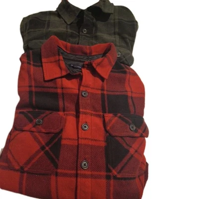 Croft & Barrow Para hombres Forrado de Vellón Franela Camisa Chaqueta Talla L Cuadros Chaqueta Lote  Foto 1 de 4