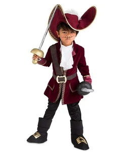 Costume pirata Peter Pan Capitano Uncino Nuovo con etichette Disney Store ragazzo taglia 7 8 - Foto 1 di 1