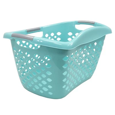 Home Logic 1.8 Bushel Hip Grip Plastic Laundry Basket, Teal, Adult / Tween - Image 1 of 4