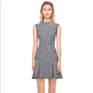Abito vestito Rebecca Taylor grigio slub taglia 6 US $495 - Foto 1 di 6