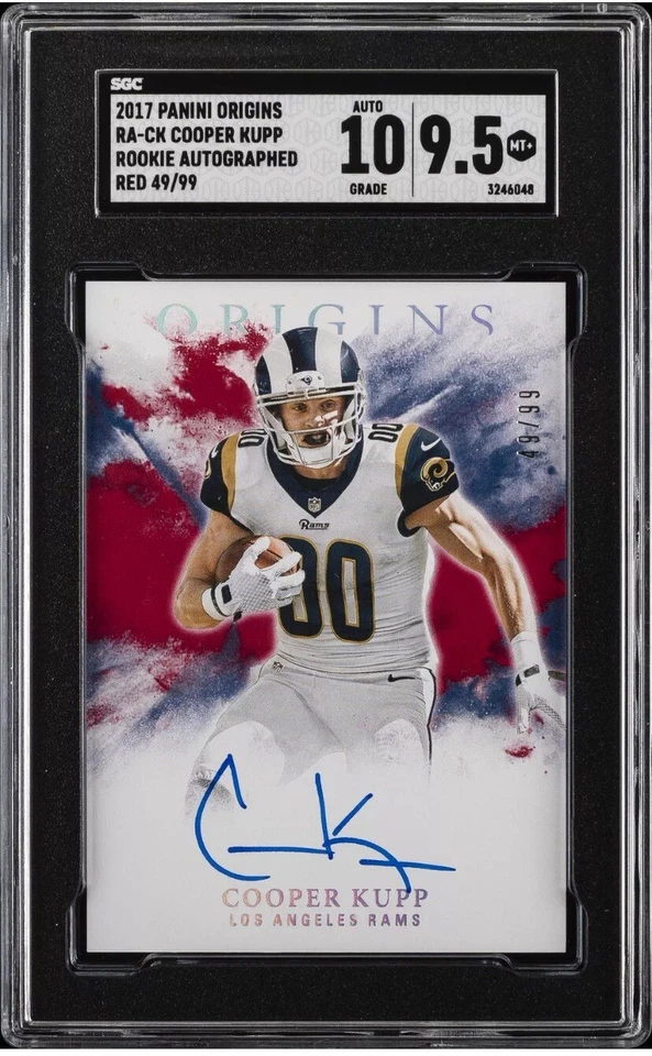 2017 PANINI ORIGINS RC AUTOS RED #RACK COOPER KUPP ROOKIE /99 SGC 9.5 AUTO 10 - Image 1 of 2