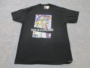 LeBron James Shirt Mens Extra Large Cleveland Cavaliers Black Cavs Majestic NEW - Picture 1 of 8