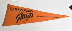 GRANDE GAGLIARDETTO VINTAGE ANNI 60 SAN FRANCISCO GIANTS PANNO MLB BASEBALL - Foto 1 di 12