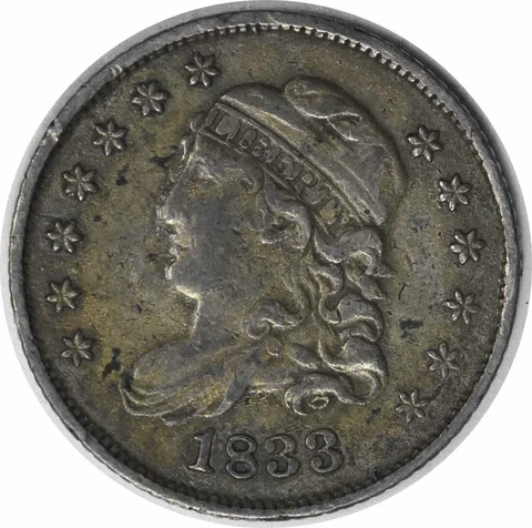 1833 Bust Silver Half Dime EF Uncertified #156 Cover
