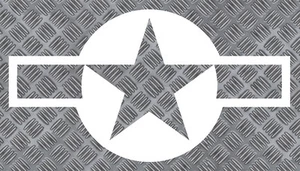 BLANC UNITED STATES AIR FORCE ROUNDEL USAF NAVY 12cmX6,5cm STICKER (UA016) - Imagen 1 de 1