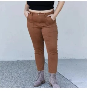 Judy Blue Slim High-Rise Brown Cargo Size 15/32 Jeans New with tags - Picture 1 of 6