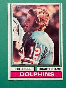 Bob Griese 1974 Topps Football Card #200 - Miami Dolphins Quarterback HOF - Picture 1 of 2