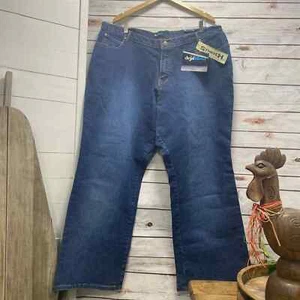 Deja Blue Stretch Denim Blue Jeans Women's PLUS Size 22 NWT Boot Cut Wide Leg - Picture 1 of 8