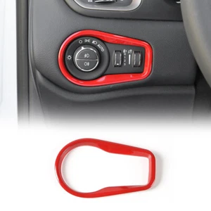 Inner Headlight Switch Button Frame Trim for Jeep Renegade 2016+ Red Accessories - Picture 1 of 6
