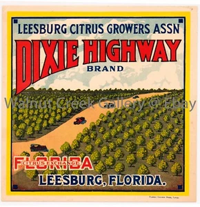 Florida Fruit Crate Label Fine Art Print, Orchard, approx 10.8" x 11.2" 12924 - Picture 1 of 1