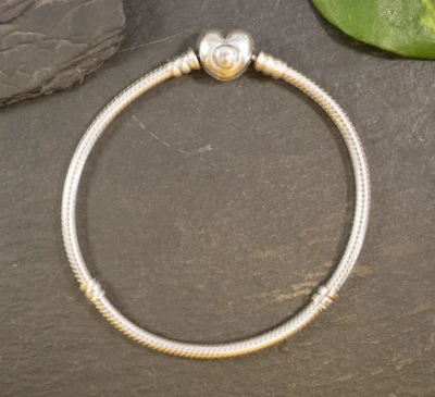 Tolles 925 Sterling Silber Armband Herz Liebe Love Pandora Ale Modernes Design - Bild 1 von 4
