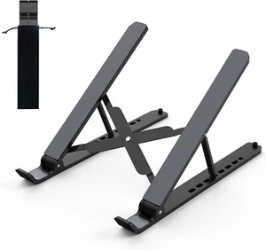 Tonmom Laptop Stand for Desk, Adjustable Laptop Riser ABS+Silicone Foldable Port - Picture 1 of 7