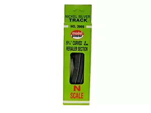 N SCALE MODEL POWER 9 3/4" CURVED RERAILER SECTION - 2 PCS #3905 - Picture 1 of 2