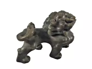 Vintage Chinese Natural Green Jade 3.5 x 2.5 inch Lion Sculpture - Picture 1 of 9