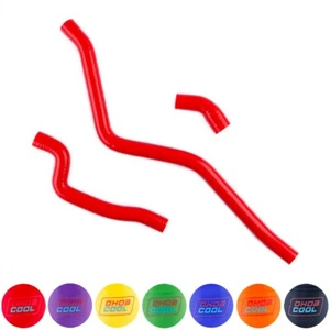 Manguera de refrigerante de tubería de radiador de silicona para 01-05 Yamaha Raptor 660 Turbo rojo - Imagen 1 de 12