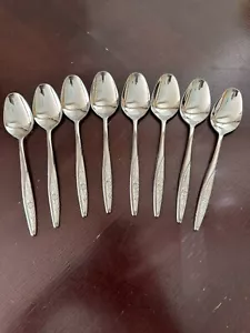 "Juego de 8 cucharaditas cubiertos de acero inoxidable Nasco MARGARITA 6,25"" Japón" - Imagen 1 de 12