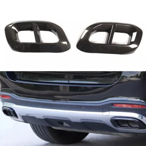 Rear Tail Exhaust Muffler Tip Pipe Frame Carbon Fiber For 2020-2024 Benz GLE GLS - Picture 1 of 11