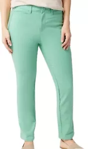 Denim & Co Sommer mintgrüne Knöchelhose gerades Bein Größe 22WP - Bild 1 von 2