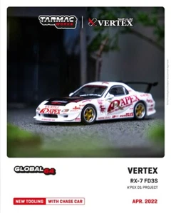 Tarmac Works 1:64 Global Mazda RX-7 FD3S Vertex Apex D1 Project T64G-TL022-AP - Imagen 1 de 1