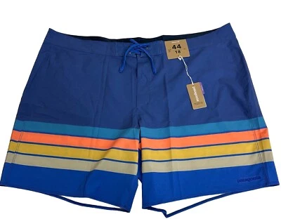 Patagonia Hombre Hydropeak 18" Board Shorts Trunks Superior Azul Rayas Talla 44 Nuevo Foto 1 de 4