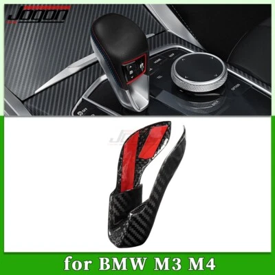 Cubierta de perilla de cambio de marchas de consola de carbono seco para BMW M3 M4 2021-2024 AT G82 G83 Foto 1 de 4