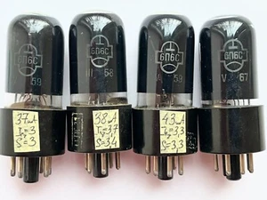 4 STCK. 6P6S/6AY5/587/6V6 REFLEKTORRÖHREN! NOS! OTK! UdSSR! SELTEN! - Bild 1 von 8