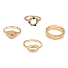 Vintage Bohemian Gold Geometric Ring Joint Set for Women Perso5608