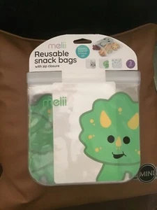 MELLI DOG / VEGTABLE REUSABLE 3 SNACK BAGS BIRTHDAY CHRISTMAS FOODS ON THE GO - Picture 1 of 2